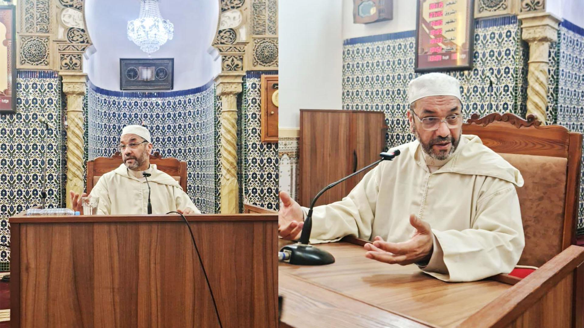 أ.د/ موسى إسماعيل يلقي محاضرة فقهية بمسجد الرحمن بشرشال